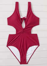 Load image into Gallery viewer, Cut Out Bow Detail Monokini - The Style Guide TT
