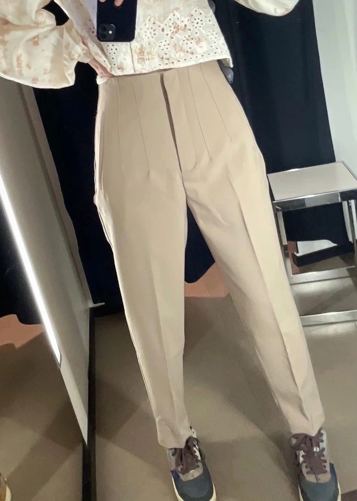 Seoul Tapered High Waisted Trousers - The Style Guide TT