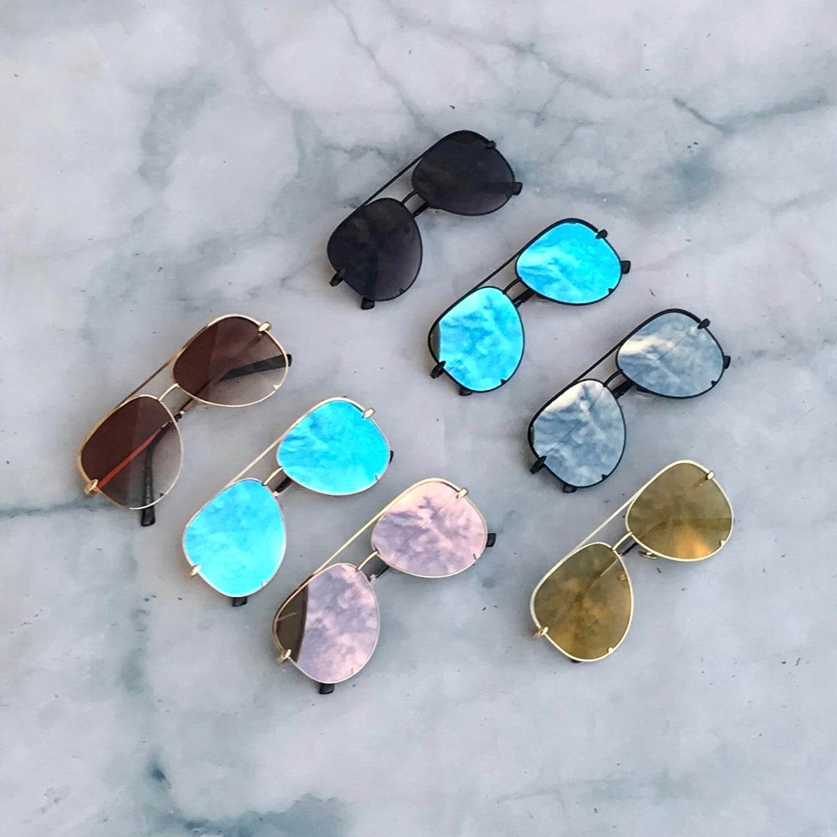 Aviator Framed Sunglasses
