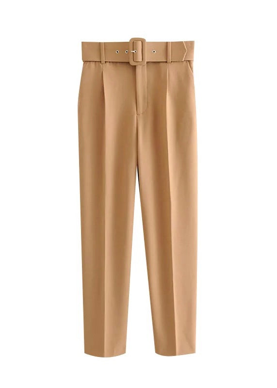 Paris Belted High Waisted Trousers - The Style Guide TT