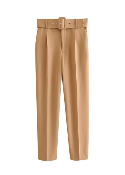 Paris Belted High Waisted Trousers - The Style Guide TT