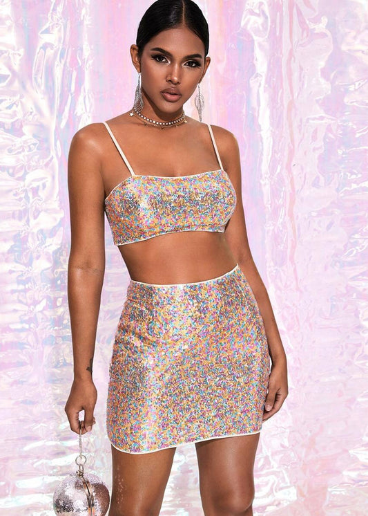Multicoloured Sequin Tube Top - The Style Guide TT