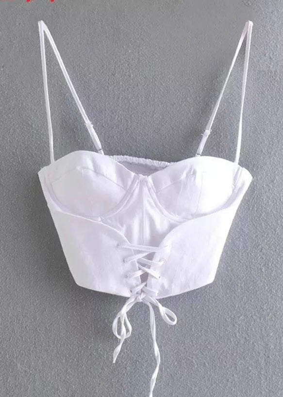 Izzy White Corset Top