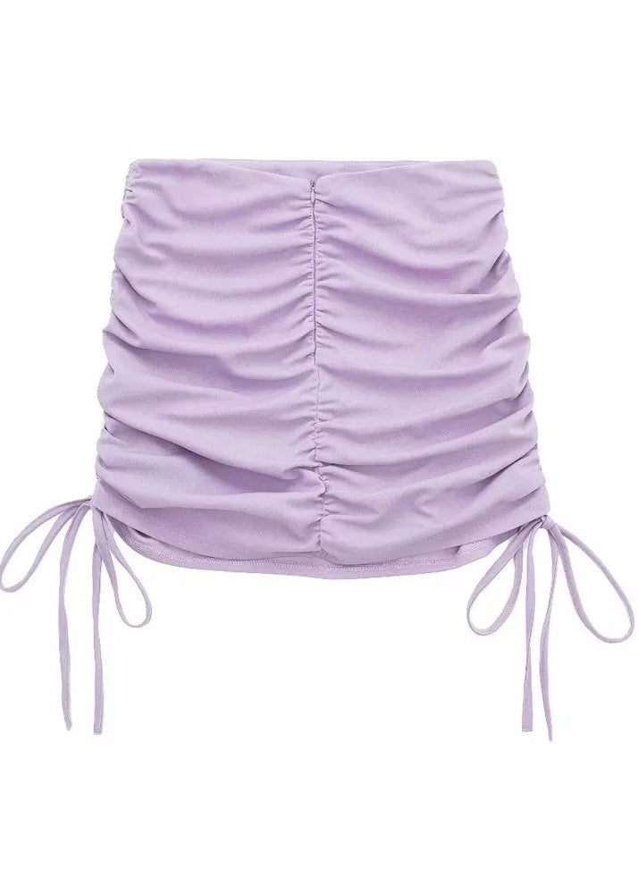 Fiore Viola Ruched Mini Skirt