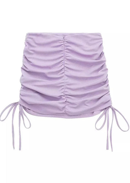 Fiore Viola Ruched Mini Skirt