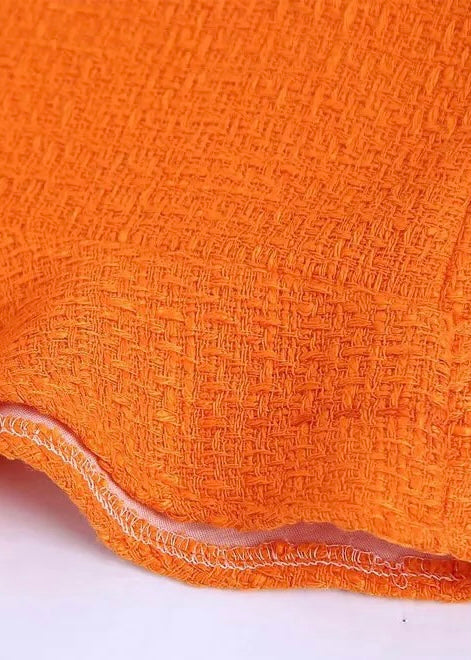 Soleil Tangerine Tweed Skirt