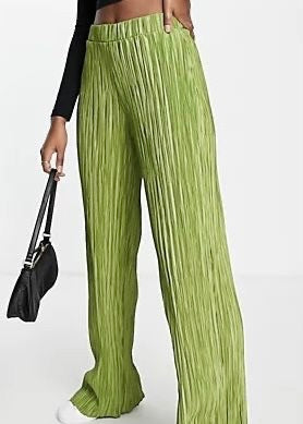 Chartreuse Pleated Trousers