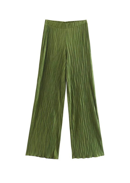 Chartreuse Pleated Trousers