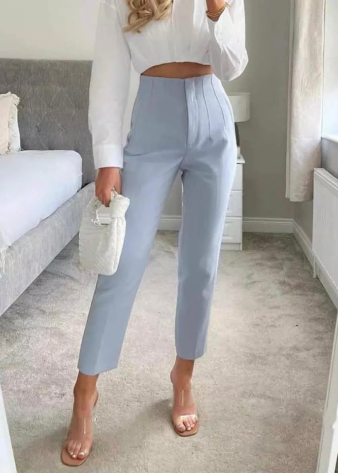 Seoul Tapered High Waisted Trousers - The Style Guide TT