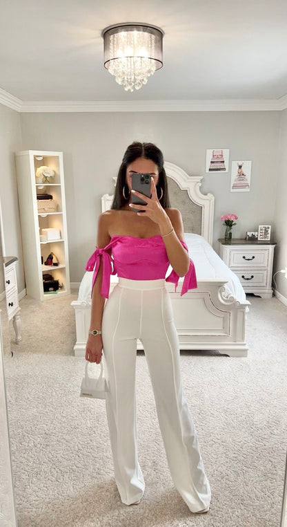 Bella High Waisted Wide Leg Trousers - The Style Guide TT