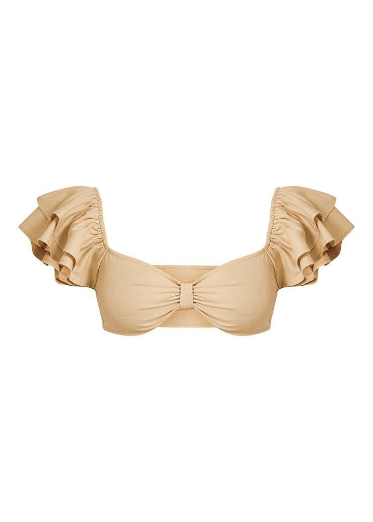 “Material Girl” Frilled Sleeve Bralette - The Style Guide TT