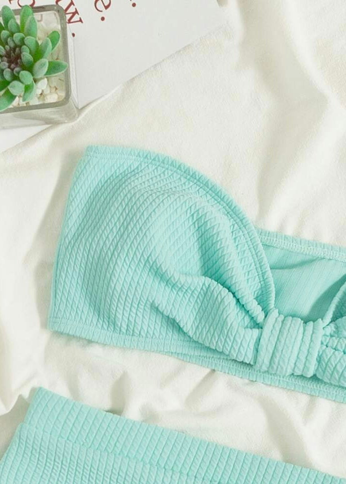 Ribbed Bandeau Bikini - The Style Guide TT