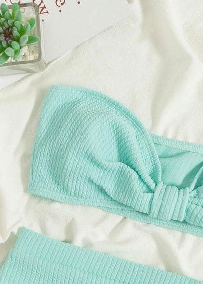 Ribbed Bandeau Bikini - The Style Guide TT