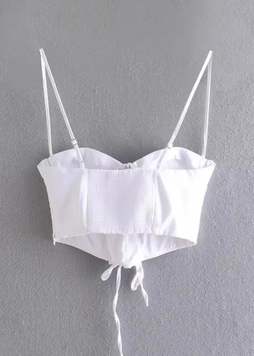Izzy White Corset Top