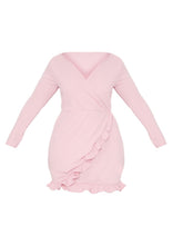Load image into Gallery viewer, Plus Frill Detail Long Sleeved Dress - The Style Guide TT
