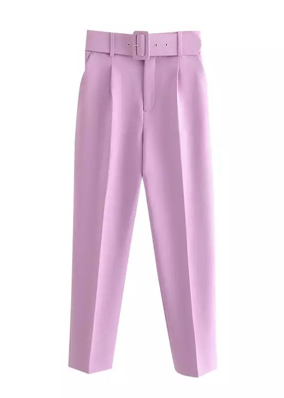 Paris Belted High Waisted Trousers - The Style Guide TT