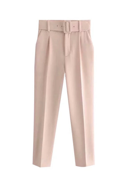 Paris Belted High Waisted Trousers - The Style Guide TT