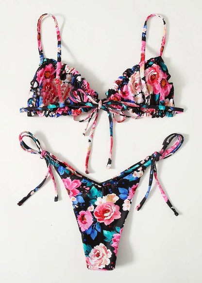 Floral Ruched Bikini - The Style Guide TT