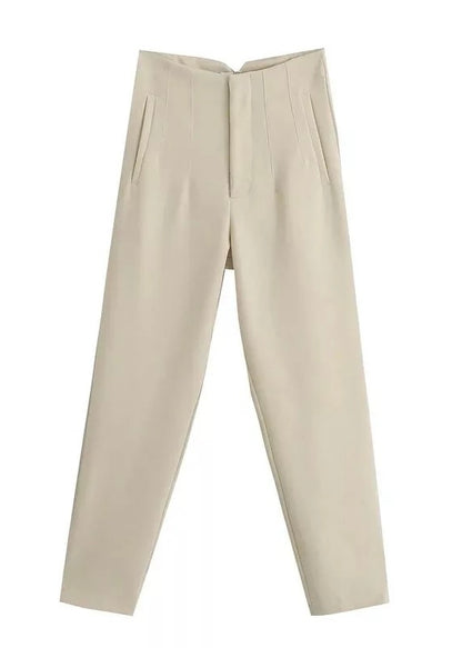 Seoul Tapered High Waisted Trousers - The Style Guide TT