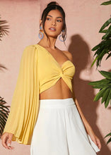 Load image into Gallery viewer, Mariana Flare Sleeve Crop Top
