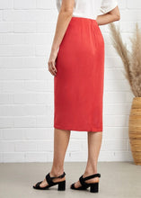 Load image into Gallery viewer, Rust Wrap Midi Skirt
