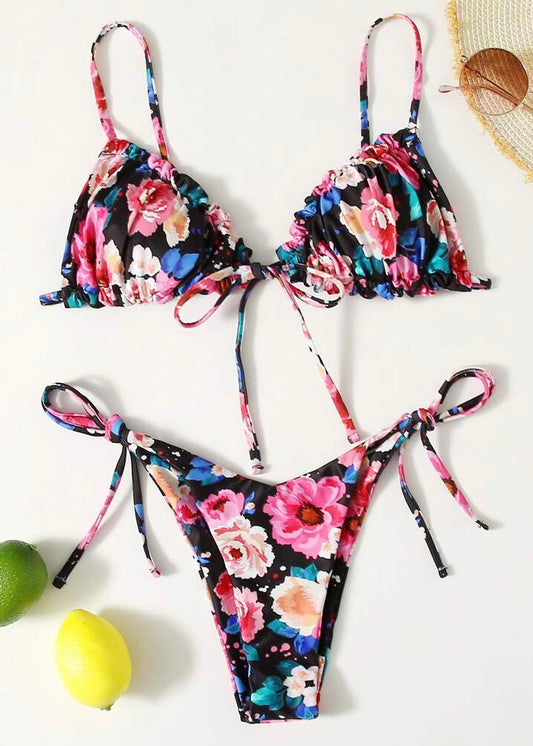 Floral Ruched Bikini - The Style Guide TT
