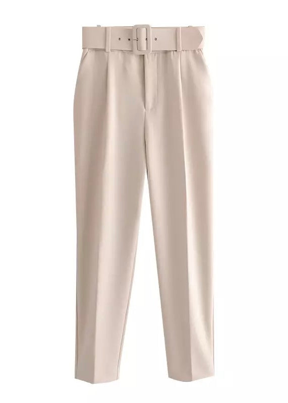 Paris Belted High Waisted Trousers - The Style Guide TT